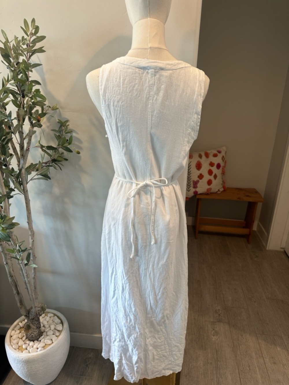 Princess Polly Summer Season Button Front Linen Blend Dress New! - Picture 12 of 15